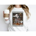 thumbnail image 4 of The Reader Tarot Card Sweatshirt - Reading Skeleton Witchy Sweater For Librarian, Book Lovers, 4 of 6