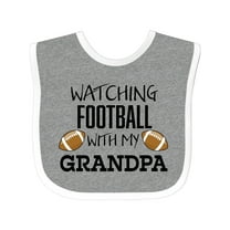 Inktastic Watching Football with My Grandpa Boys or Girls Baby Bib