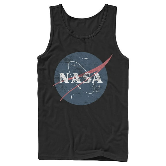 Men's NASA Faded Circle Logo  Tank Top Black Large
