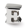 thumbnail image 1 of 925 Sterling Silver Charm For Bracelet Letter E Bead Alphabet, 1 of 7
