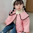 thumbnail image 4 of Esaierr Kids Toddler Girls Coat Kids Winter Warm Jacket Pocket Short fashion Outerwear 3-11Y Baby Long Sleeve Button Solid color Fleece Coat, 4 of 8
