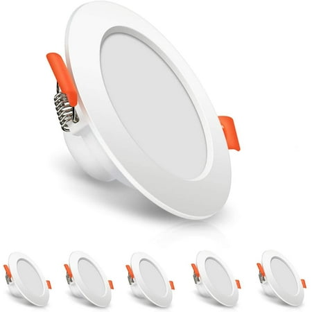

LED Downlight 6 Pack 8W Recessed Ceiling Lights 700LM Recessed Spotlight IP44 Recessed Spotlight 3000K AC85-265V Ceiling Light for Bathroom Living Room Kitchen Corridor - Warm White