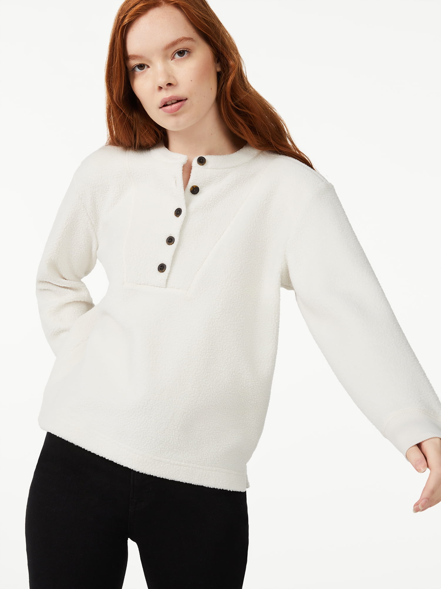 Free Assembly Women's Teddy Henley Top 