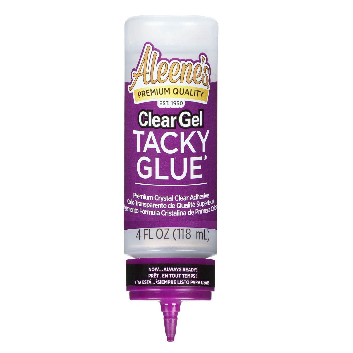 Aleene's ClearGel Tacky Glue Premium All Purpose Adhesive 4 fl. Oz., Glue for Crafts in Always Ready Bottle, Nontoxic, Applies and Dries Clear
