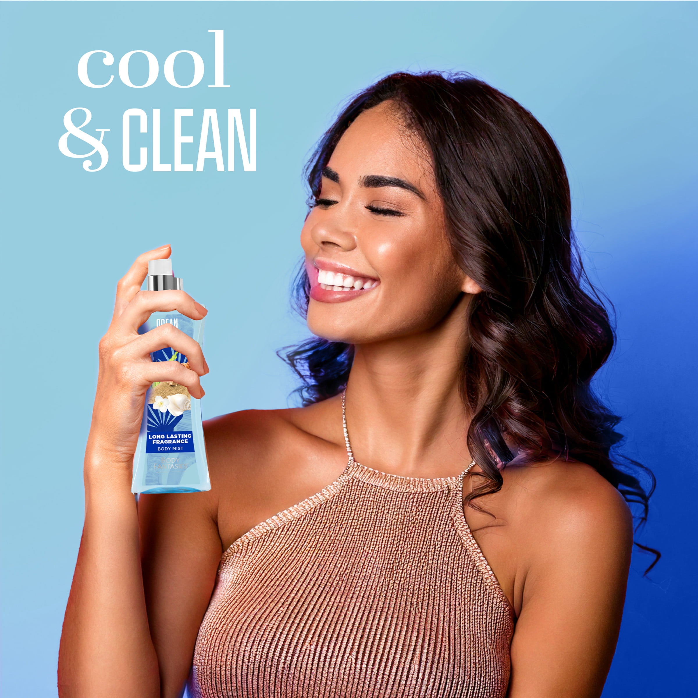 (3 pack) Body Fantasies Ocean Body Spray for Women, 3.2 fl oz