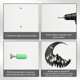 thumbnail image 4 of Decoraciones de pared de hierro con luna y montañas, decoración de pared de metal negro, esculturas de pared con escena nocturna de montañas para el hogar, cocina, patio, dormitorio, sala de estar,, 4 of 8