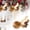 C, variant on Clode Rustic Squirrel Christmas Hanging Ornaments Tail Squirrel Pendants with Plastic Pinecone Berry & Sprig 5‑Style Optional for Xmas Tree Wreath Holiday Decor