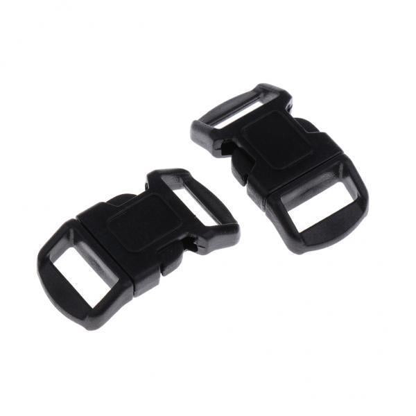 10x Side Release Plastic Whistle Buckles Clips For Webbing Bags Straps 10mm 