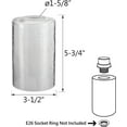 thumbnail image 4 of Aspen Creative 23615-02,Clear Seeded Cylinder Glass Shade. 3-1/2"Dia x 5-1/2"H / Center Hole:42mm.Set of 2., 4 of 7