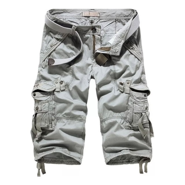 Bermuda Short Hombre Casual Playa Suelto Cargo Bolsas A