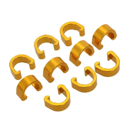 Gear Cable Housing Lixada 10pcs Reusable Bike Bicycle Frame Brake Cable Housing Line Wire Gear Guide C-type Buckle Clips C-clips Ties Aluminum Alloy ()