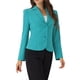 thumbnail image 4 of BLAZER DE TRABAJO CHIC PARA MUJERES CON SOLAPA Y MANGAS LARGAS, TRAJE BLAZER EN COLOR TEAL TAMAÑO S, 4 of 6
