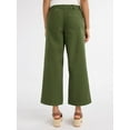 thumbnail image 3 of Free Assembly Women's and Women's Plus High Rise Cropped Wide Leg Pants, 26” Inseam, Sizes XS- 4X, 3 of 5