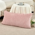 thumbnail image 3 of Home Soft Things Tanga Jacquard Chenille 2 Piece Throw Pillow Cover Set - Rose Quartz - 14" x 26", 3 of 7