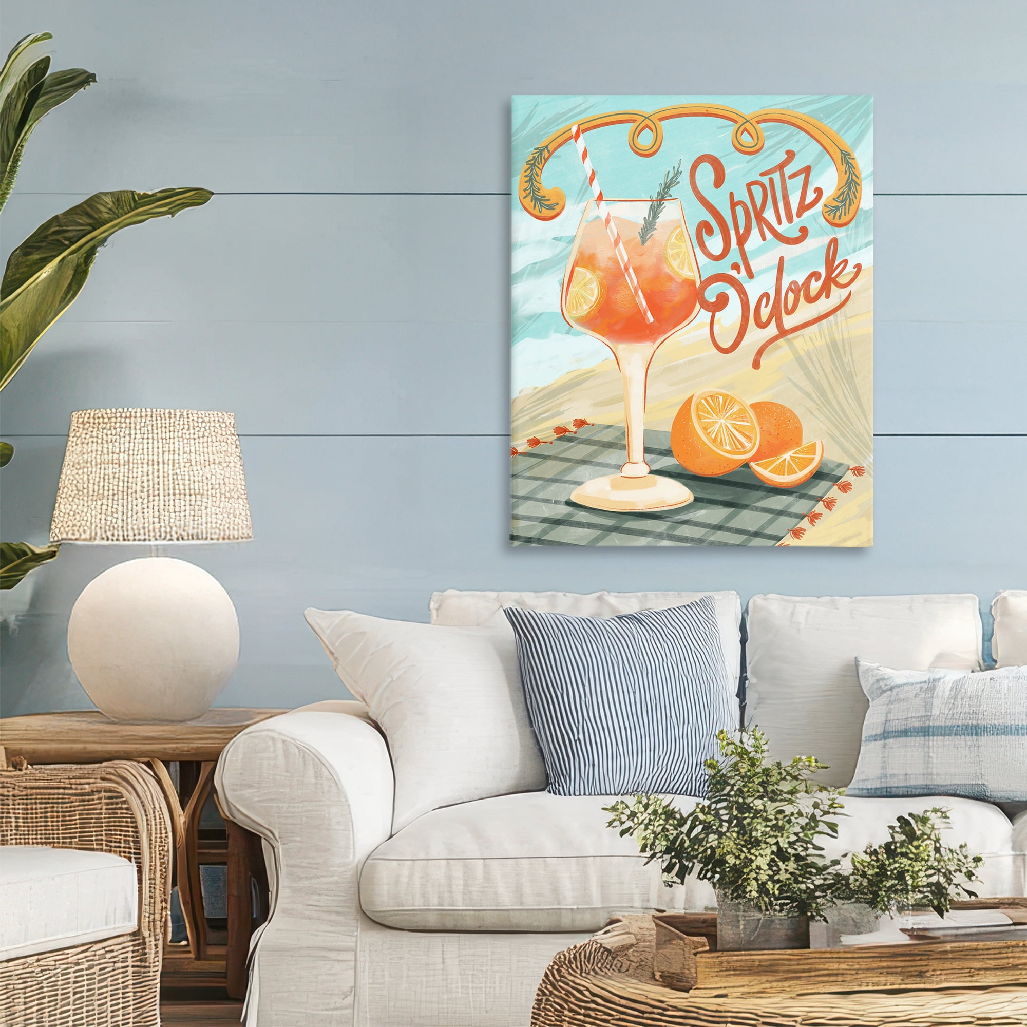 Stupell Industries Spritz O'Clock Citrus Cocktail Canvas Wall Art, design by Connie Summers