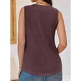 thumbnail image 4 of Women V Neck Tank Tops Casual Summer Loose Fit Sleeveless Shirts Blouse, 4 of 4