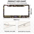 thumbnail image 4 of GZHJMY Wildflowers License Plate Frame 2 Pack 2 Holes Car Aluminum License Plate Holder Automotive Parts Decoration Universal with Screw Caps Cover, 4 of 7