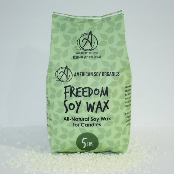 American Soy Organics- 5 lb of Freedom Soy Wax Beads for Candle Making – Microwavable Soy Wax Beads – Premium Soy Candle Making Supplies 5lb