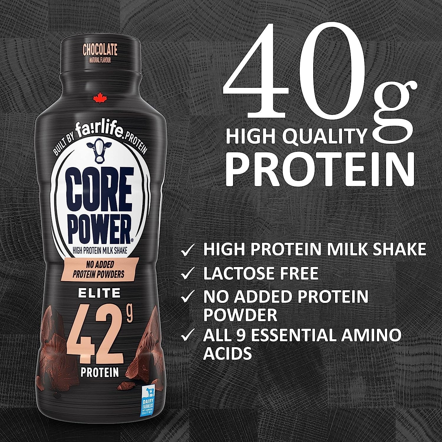Fairlife Core Power Elite Protein Shake, Chocolate, 42g Protein, 14 oz Bottles, 6 Pack