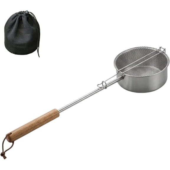 Non- Stainless Steel Campfire Popcorn Popper, 1.7 Quart