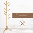 thumbnail image 5 of Coat Rack Stand 2pcs, with 3 Height Options and 8 Hooks Wooden Freestanding Coat Rack for Home, Office, Entryway, Hallway, 5 of 9