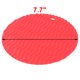 thumbnail image 2 of Plato de tazón redondo de silicona con diseño de ola antideslizante, resistente al calor, rojo, 2 piezas, 2 of 4