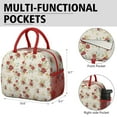 thumbnail image 6 of Lunch Bag Lunch Box for Women Reusable Insulated Lunch Cooler Bags,Large Capacity for Work Travel Picnic,Water-Resistant Pioneer Colorful Floral Lunch Tote Bag Gifts for Woman Mom Red, 6 of 6