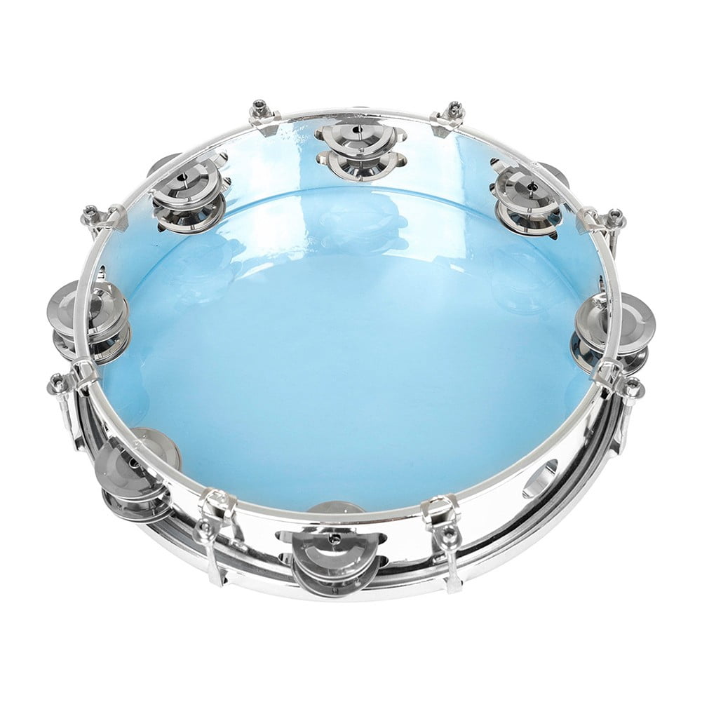 10Inch Handheld Tambourine Double Row Jingles Hand Held Percussion Gift Party