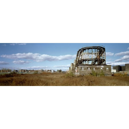 Abandoned Rollercoaster in an Amusement Park, Coney Island, Brooklyn, New York City Print Wall Art By Panoramic