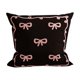 thumbnail image 2 of Funda de almohada con lazo | Funda de almohada decorativa de tela flocada | Cojín para sofá cama de 45 x 45 cm | Cremallera desmontable | Para uso en interiores y exteriores, 2 of 6