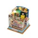 thumbnail image 2 of Casa de muñecas en miniatura hecha a mano, modelo de casa de muñecas con luces LED, caja de habitación de madera, Estilo D, 2 of 9