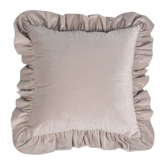 hejhncii Elegant Ruffled Edge Pillow Cover 17.7x17.7Inch 19.7x19.7in Wrinkle Resistant Velvet Pillow Sham Bed Sofa Pilloowcase
