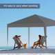 thumbnail image 5 of Muyoka Carpa Gazebo Pop-up 3m x 3m Toldo Gazebo port谩til con Bolsa de Almacenamiento Estacas y Cuerdas 210D Oxford PVC Carpa para Fiestas Impermeable y Plegable Gazebo de Servicio Pesado Refugio para, 5 of 7