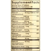 Solgar Advanced Calcium Complex + Vitamins D3, K2, Zinc, Boron, 120 Tablets
