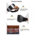 thumbnail image 4 of Weight Lifting Belt Gym Exercise Workout Leather Padded Lumbar Back Support Men Women Powerlifting Bodybuilding Deadlift Squat Fitness Strength Training Equipment, 4 of 6