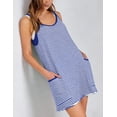 thumbnail image 6 of otnbgsr Women's Casual Summer Tennis Dress Sleeveless V Neck Athletic Mini Dress with Built-In Shorts Striped Vacation Outfit, 6 of 8