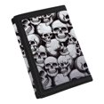 thumbnail image 2 of CHAQLIN Skull Pattern Coin Storage Pouch, Polyester Trifold Card Holder for Sports, Lightweight Portable Small Purse, 2 of 6
