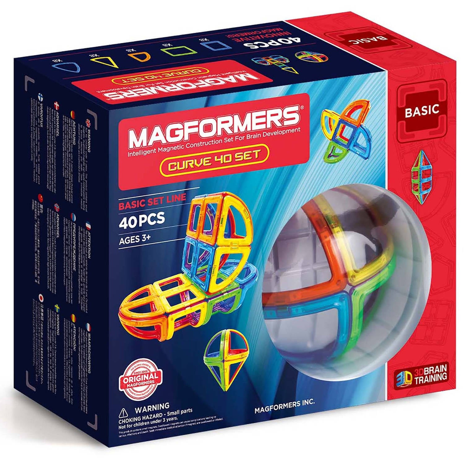 Intelligent Magnetic construction set Details about   Magformers Curve 40pcs 3D.New/Sealed 3+ 