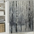 thumbnail image 6 of Shiartex Trees Snow Abstract Polyester Quick-Drying Shower Curtain Set for Bathroom with Hooks 36x72, 6 of 7