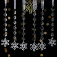 thumbnail image 4 of Btomtd 6pcs Snowflake and Icicle Christmas Ornaments, Acrylic Crystal Tree Pendant with Water Drop, Hanging Decoration for Winter Display, Crystal Decor and Ornaments, Clear-A, 4 of 8