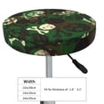 thumbnail image 4 of Fotbe Camouflage Skull Stool Covers Round,Waterproof Round Bar Stool Covers Bar Chair Covers Washable Stool Cushion Slipcover for 12-14 Inch Chair-12 inch, 4 of 7