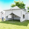 thumbnail image 3 of Outsunny 12 x 12 ft Pop Up Canopy Tent, UPF50+ 420D Instant Shelter, Silver, 3 of 10