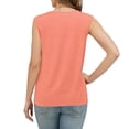 thumbnail image 4 of POIUYTR Women Summer Tank Tops Casual V Neck Wide Strap Sleeveless Shirts Loose Fit Solid Color Camisole, 4 of 6
