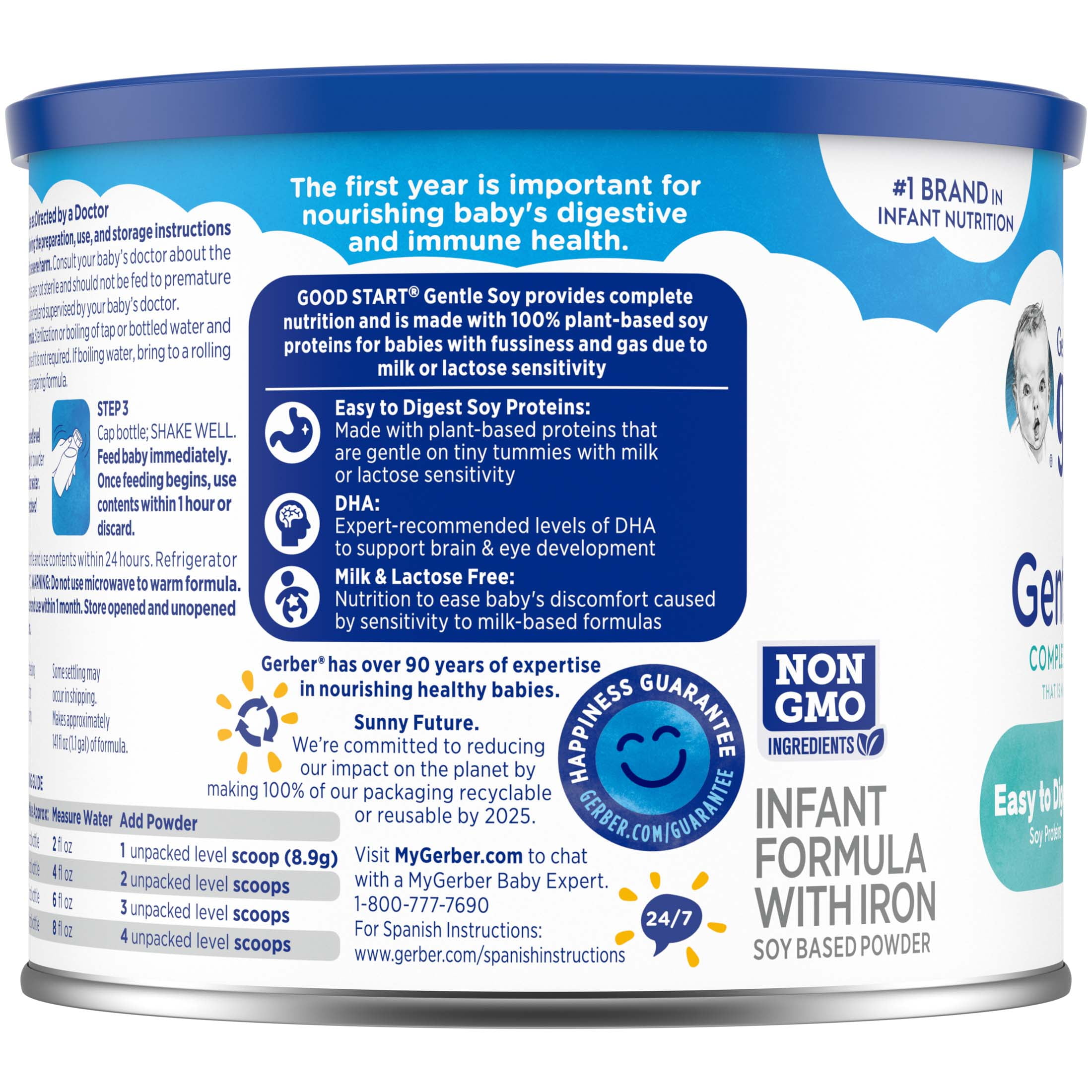 Gerber Good Start Gentle Soy Powder Infant Formula, 20 oz Canister