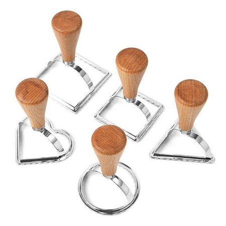 

Biscuit Lace Molds Ravioli Stamp Cutter Embossed Baking Tool Dessert Pasta Dumplings Lasagna Wonton with Wooden Handle