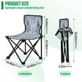 thumbnail image 3 of 600D Oxford Camping Chair Portable Foldable Chair Supports 220 lbs for Picnic, Fishing, Backpacking Vintage Watercolor Floral Pattern, 3 of 8