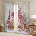 thumbnail image 2 of Manfei Princess Pink Dress Blackout Curtains Set of 2 (52x84 Each) for Girls, Romantic Eiffel Tower Window Curtains, Valentines Day Curtains and Drapes, Window Curtains Decor, 2 of 6