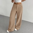 thumbnail image 6 of Women's Corduroy Wide-Leg Soft and Warm Work Pants, 6 of 9