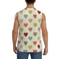 thumbnail image 4 of Uemuo Heart Polka Dot Pattern Men's Sleeveless T-Shirt,Muscle Athletic Tank Top, Moisture-wicking Quick-dry Breathable Classic Tee Top for Gym Run Outdoor Sports-Large, 4 of 8