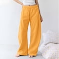 thumbnail image 5 of TZZQ Low Rise Barrel Sweatpants for Women Drawstring Baggy Sweat Pants Casual Wide Leg Elastic Waisted Barrel Lounge Trousers with Pockets Lightweight Workout Athletic Lounge Pants Yellow Xxl, 5 of 7